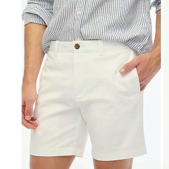 J. Crew LO923 7" Flex Chino Short For Men white NWT size 30 - Picture 2 of 12